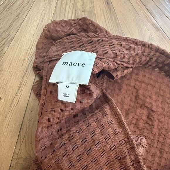 $68 Maeve Anthropologie Crop Ruffle Mesh Top size medium - Picture 6 of 7